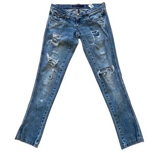 Miss Sixty jeans Style Shock ripped destroyed denim low rise slim straight 28